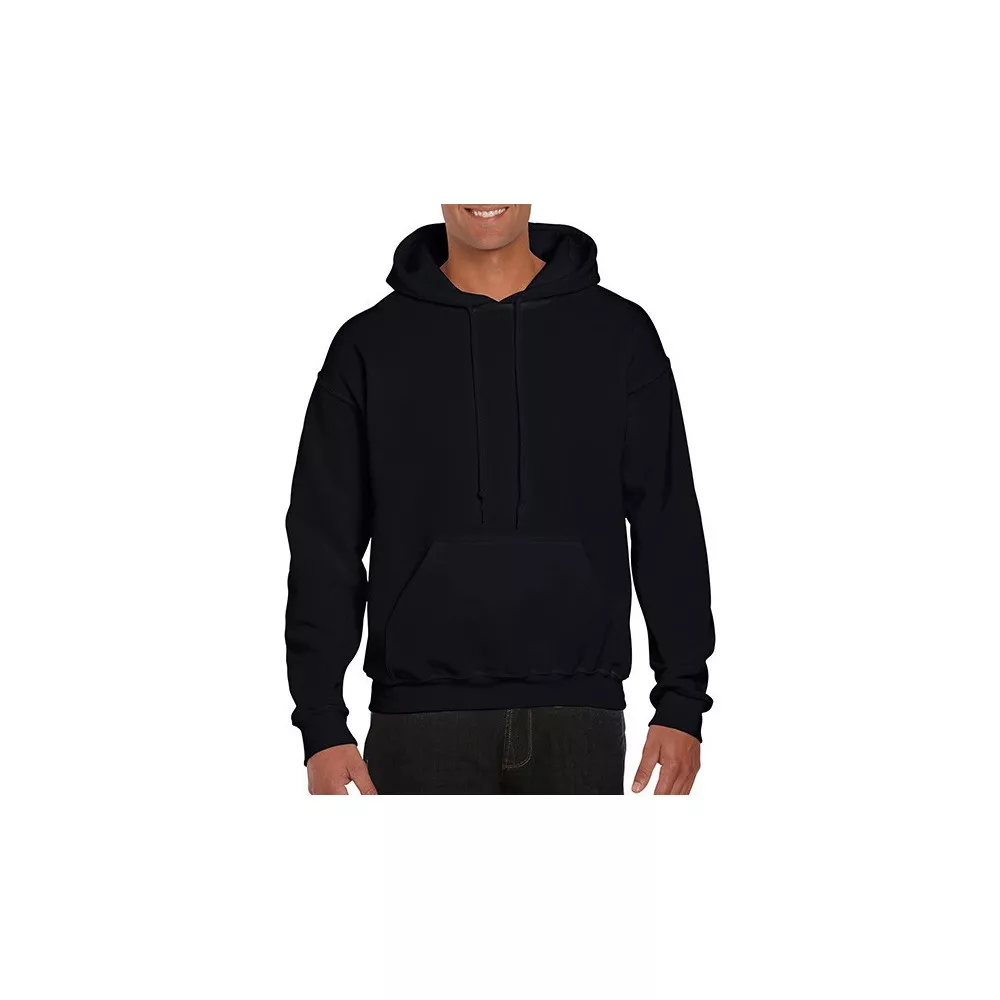 Sudadera Hoodie 100% Poliéster con Cangurera y Capucha  Negra